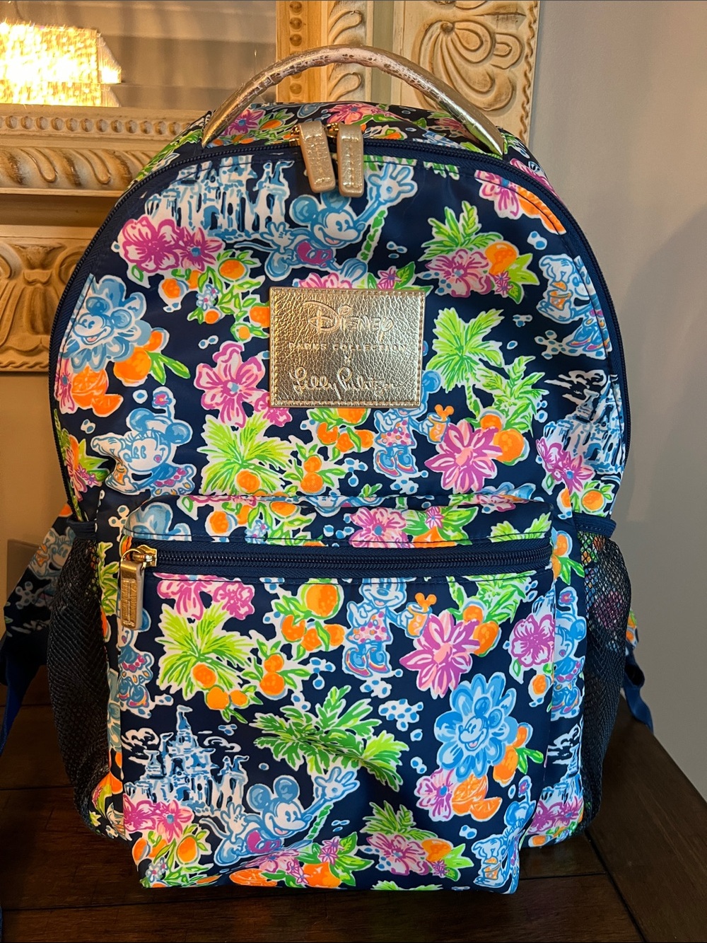 Disney x Lily Pulitzer Navy Tropical Mickey Floral Backpack